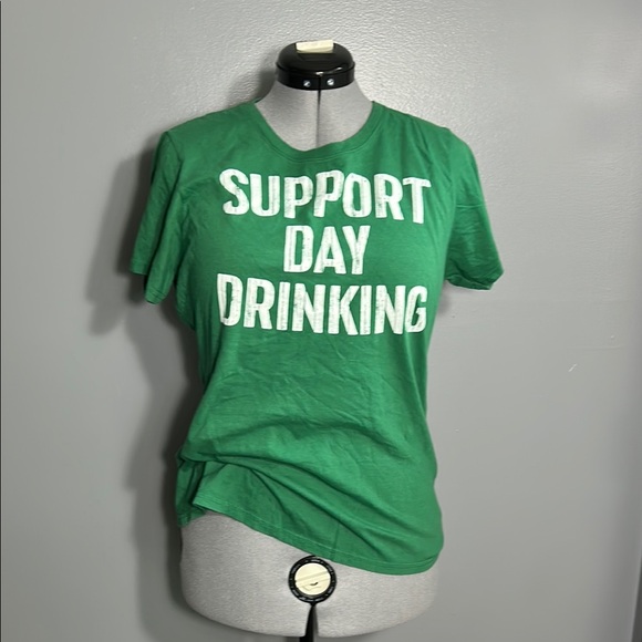 Port and Company Tops - Port and Company Vibrant Green graphic Ladies Tee